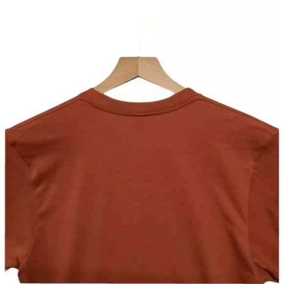 American Apparel Shirt V Neck Mens S  Fine Cotton Sustainable Tee Rust O… - Picture 4 of 7